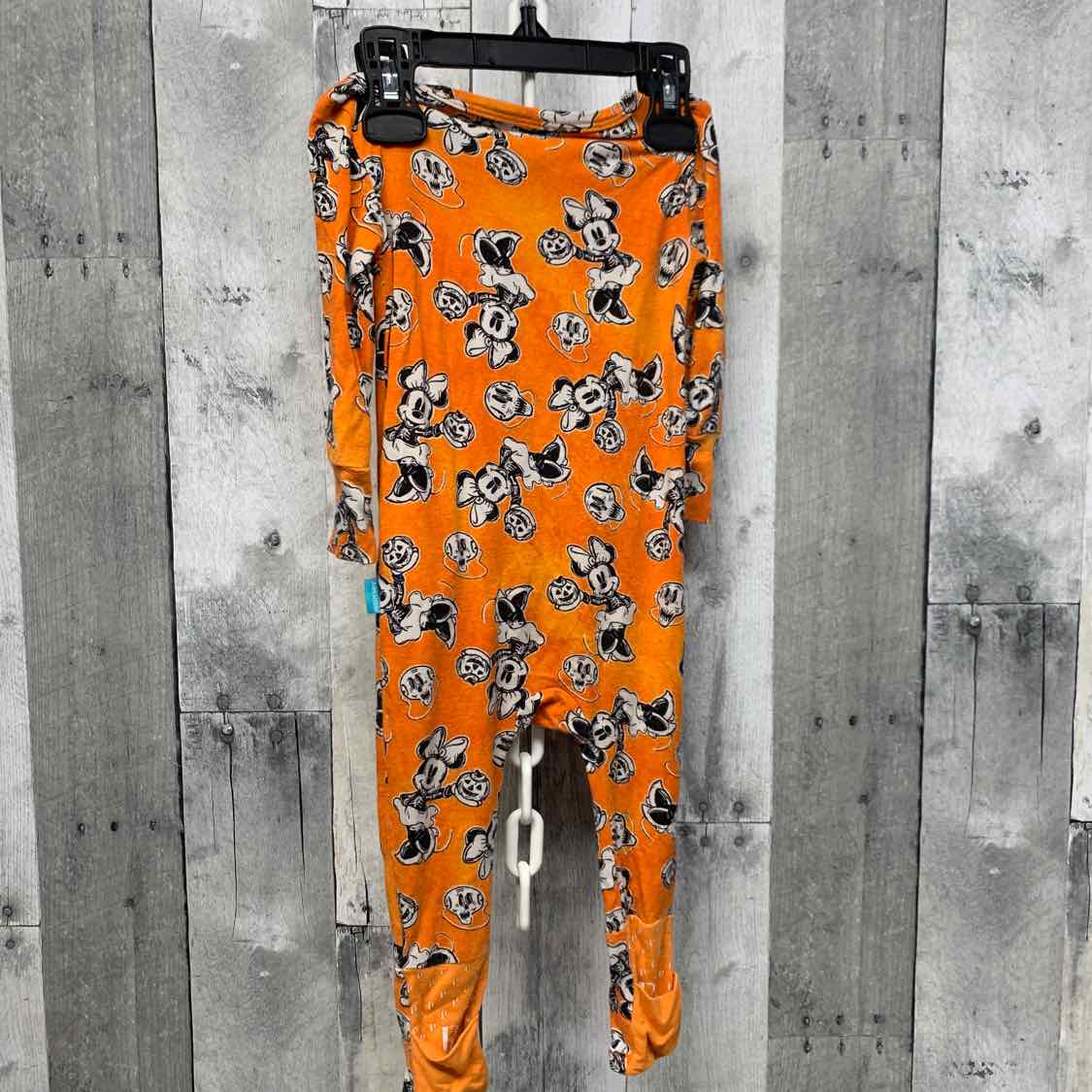 Size 6-9 Months Orange/Black Posh Peanut Footy PJs