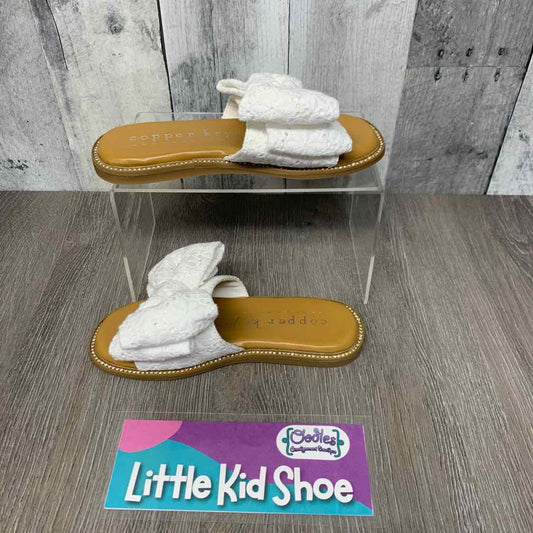 Size 12 White Copper Key Sandals - OodlesCB