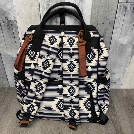 Generic Black Print Diaper Bag