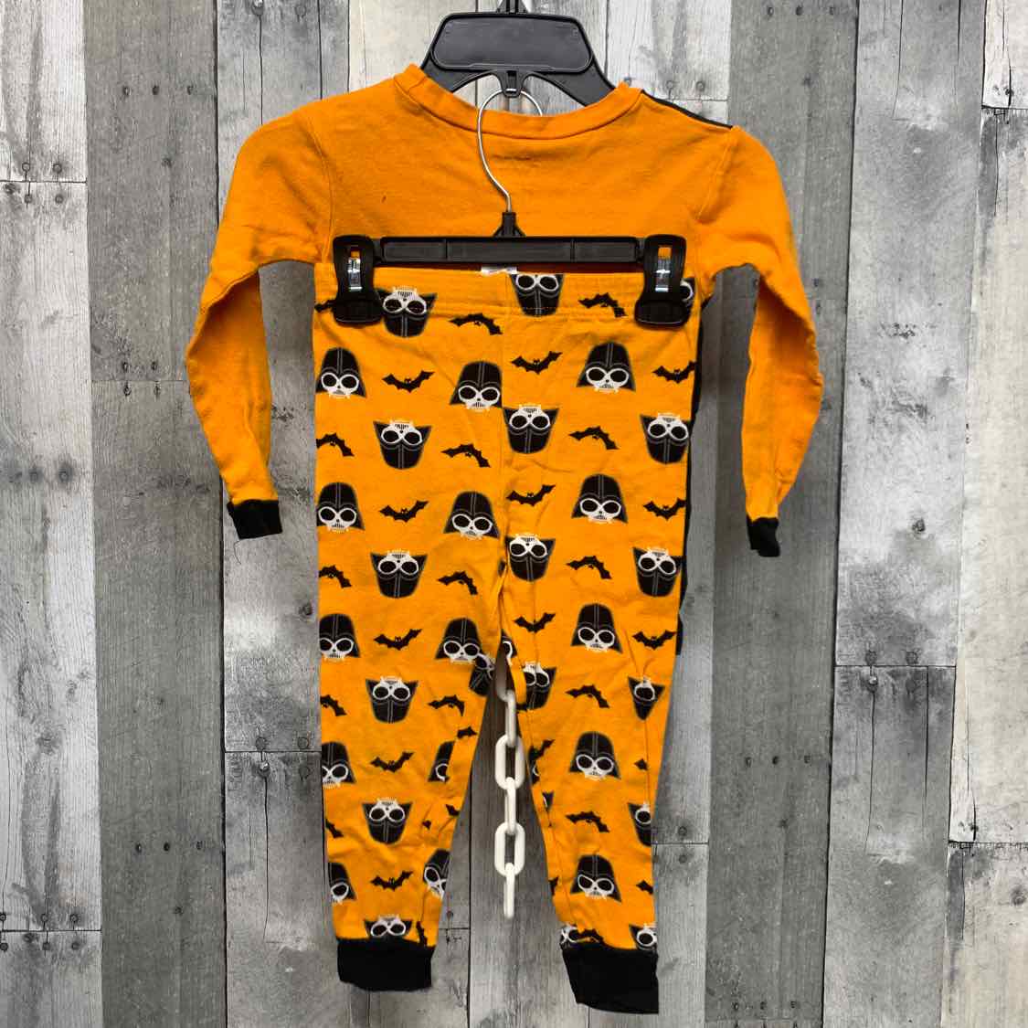 Size 5T Black/Orange Star Wars 2pc PJs