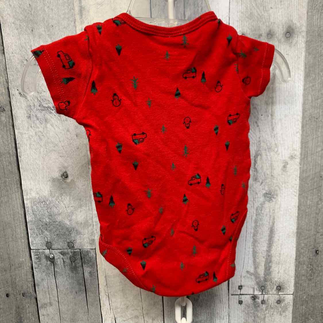 Size 3 Months Red Print Carter's Bodysuit