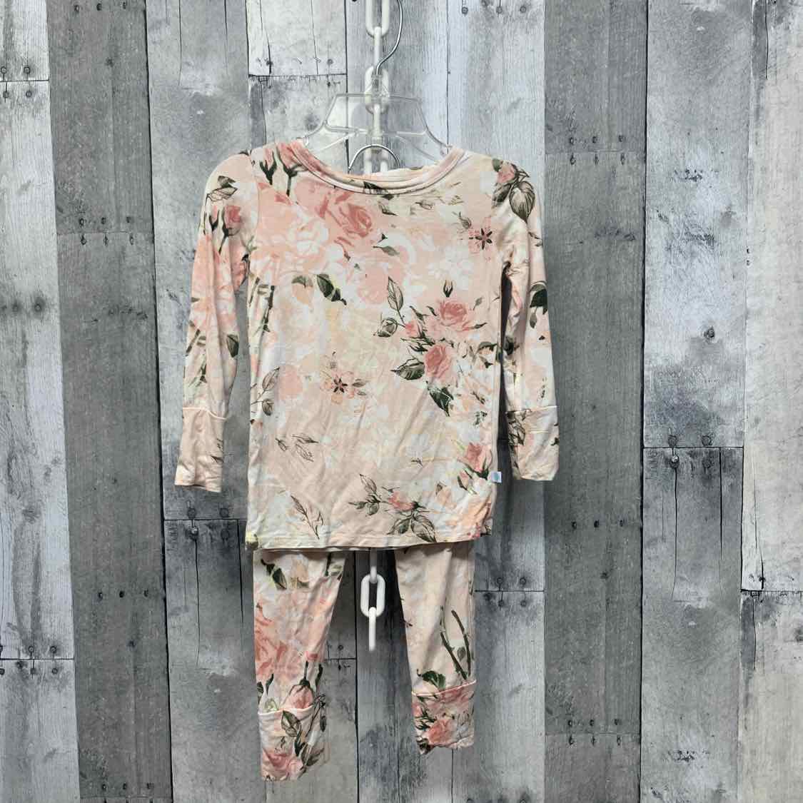 Size 18-24 Months Pink Floral Print Posh Peanut 2pc PJs