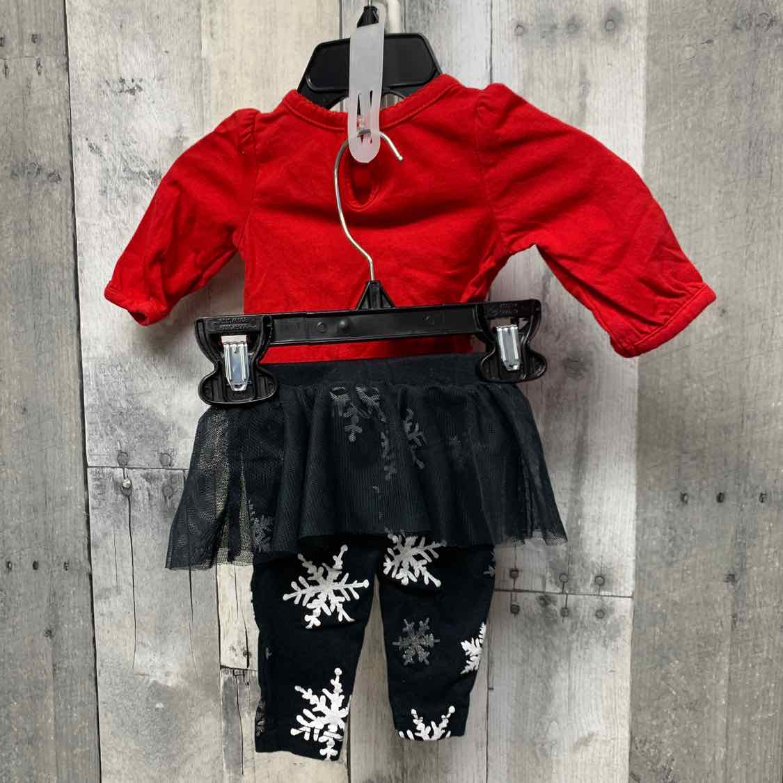 Size Newborn Red/Black Carter's Shirt/Leggings