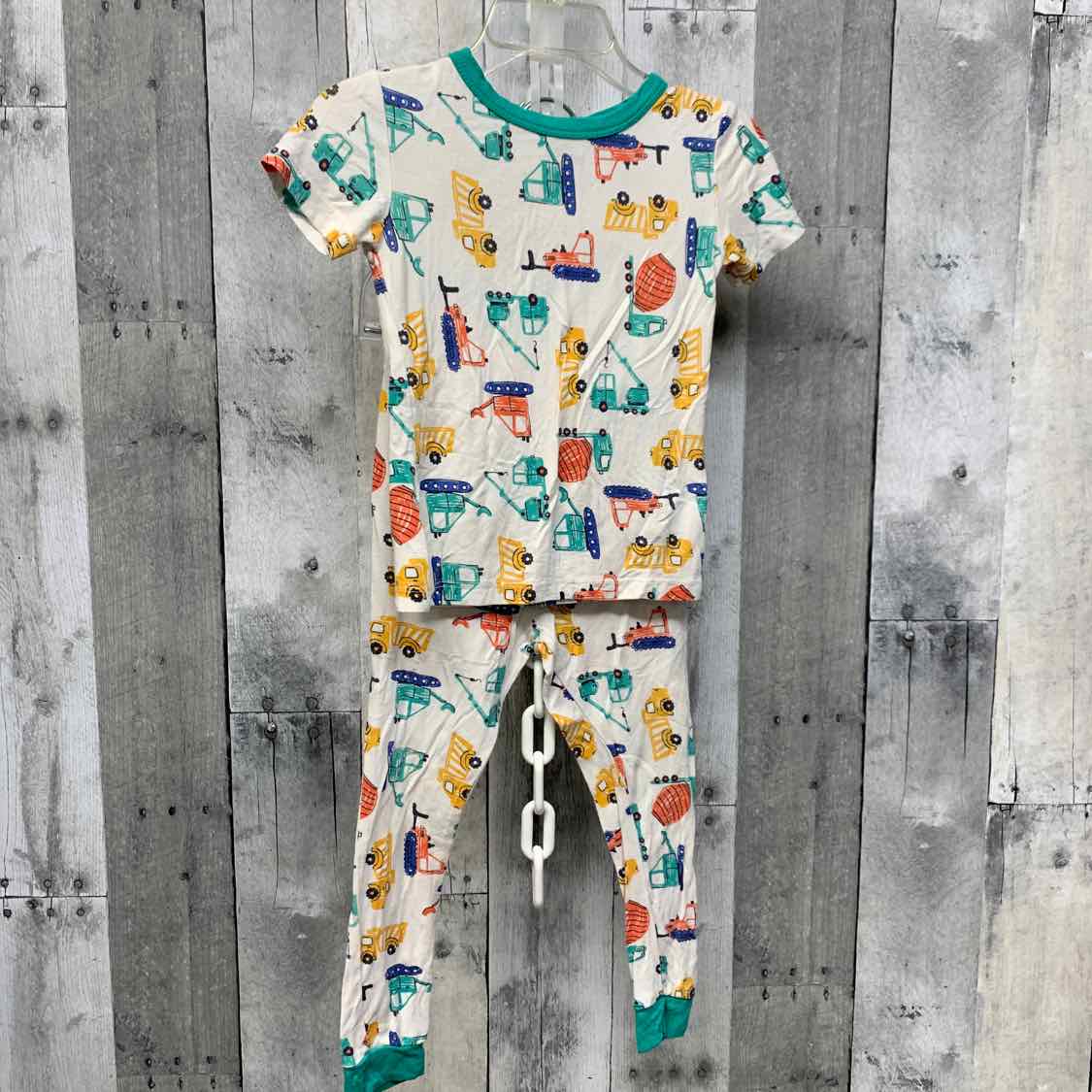 Size 2T White Print Little Me Footy PJs