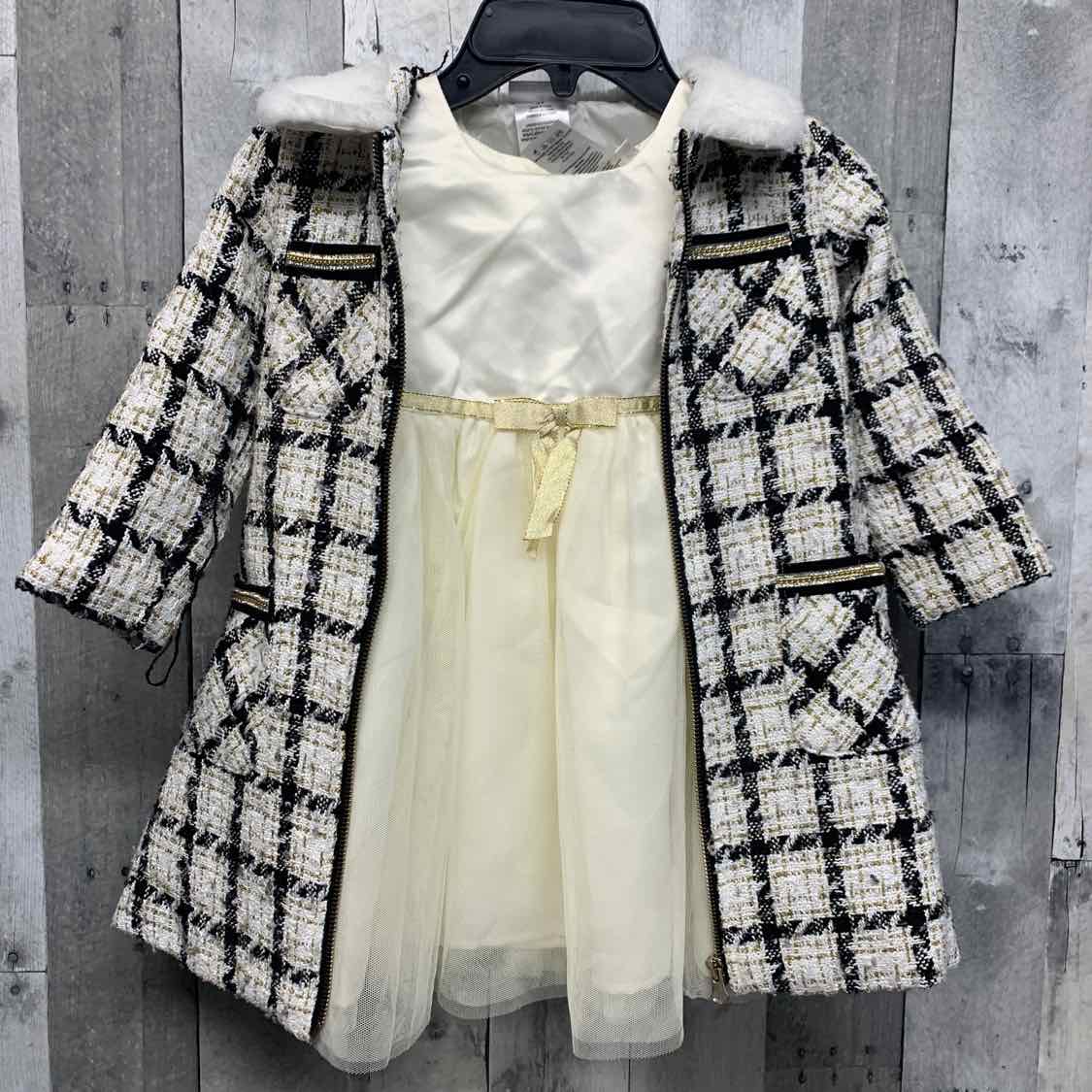 Size 4T Ivory/Black Blueberi Boulevard Dress - Party