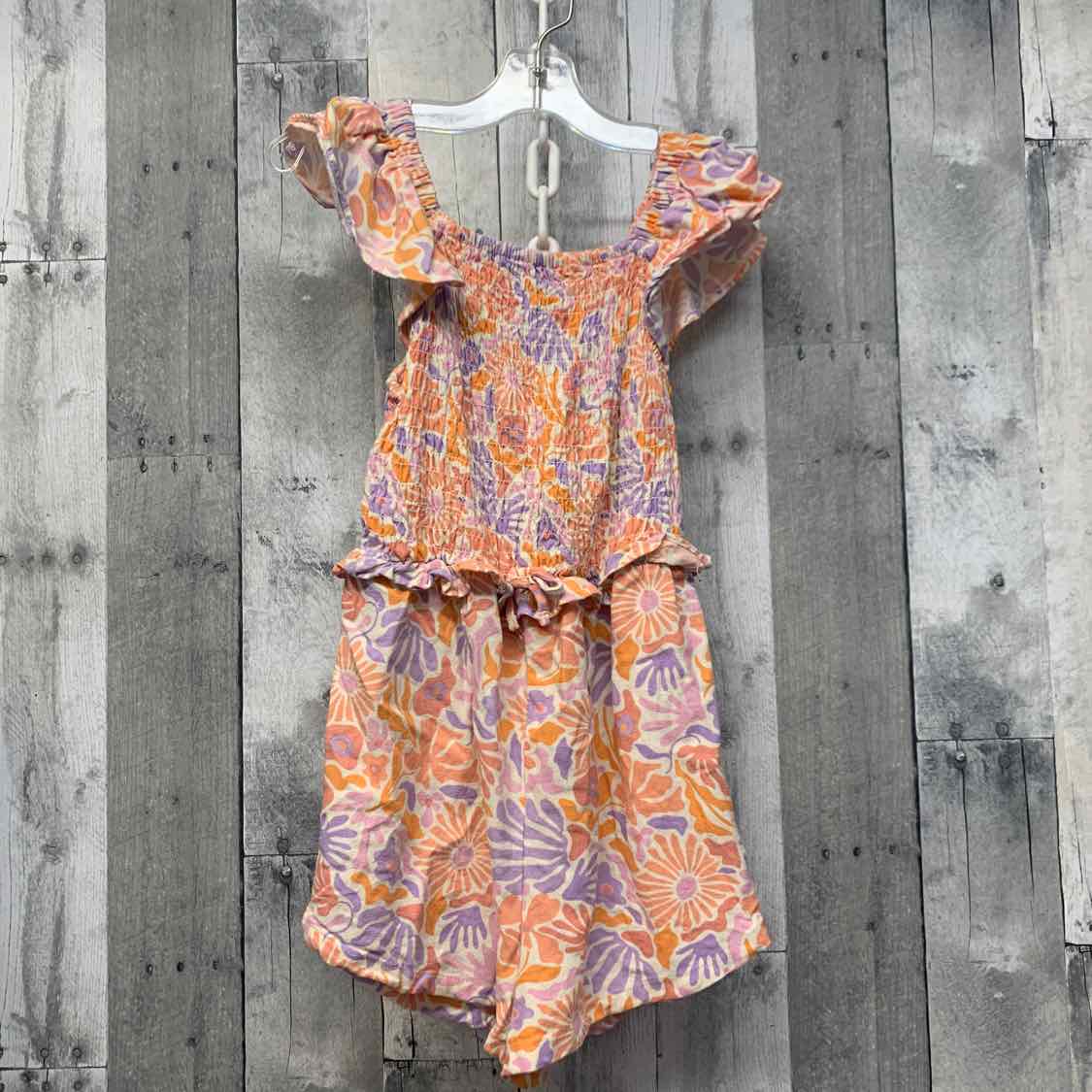 Size 10 Orange/Purple B Brand Romper
