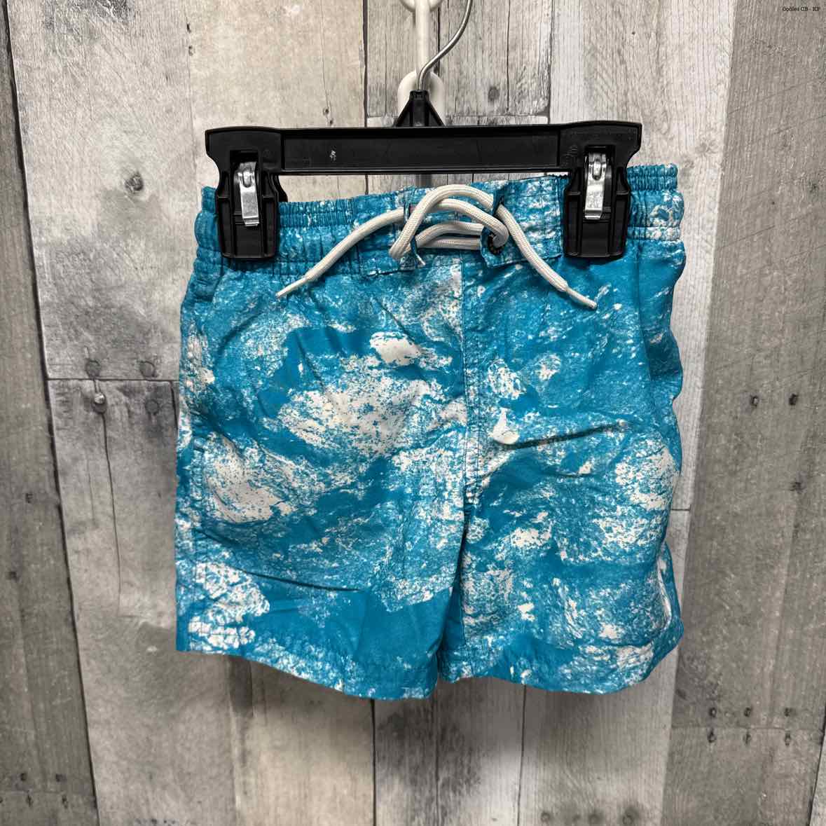 Size 2T Teal/White Reel Legends Swim Trunks - OodlesCB