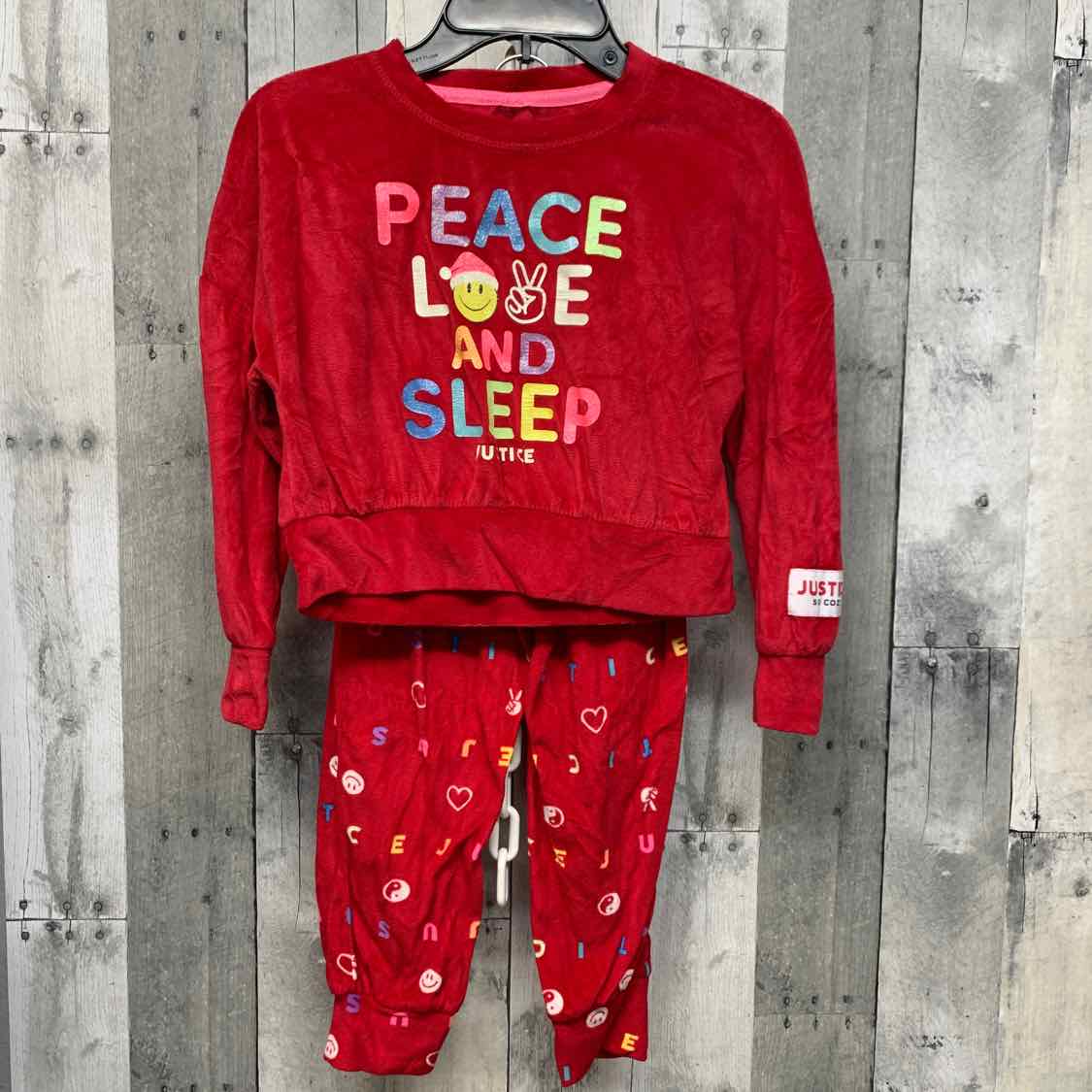 Size 5/6 Red Justice 2pc PJs
