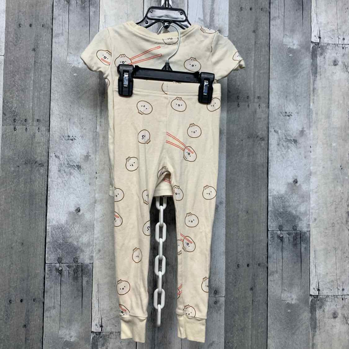 Size 3T Ivory Print Old Navy 2pc PJs