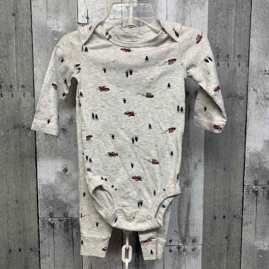 Size 9 Months Gray Print Carter's Shirt/Pants