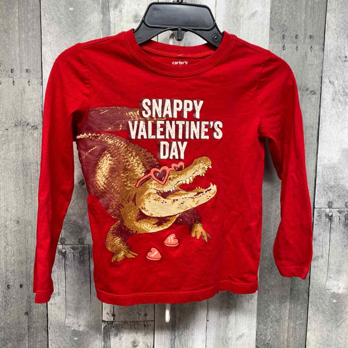 Size 5T Red Graphic Carter's Long Sleeve Shirt