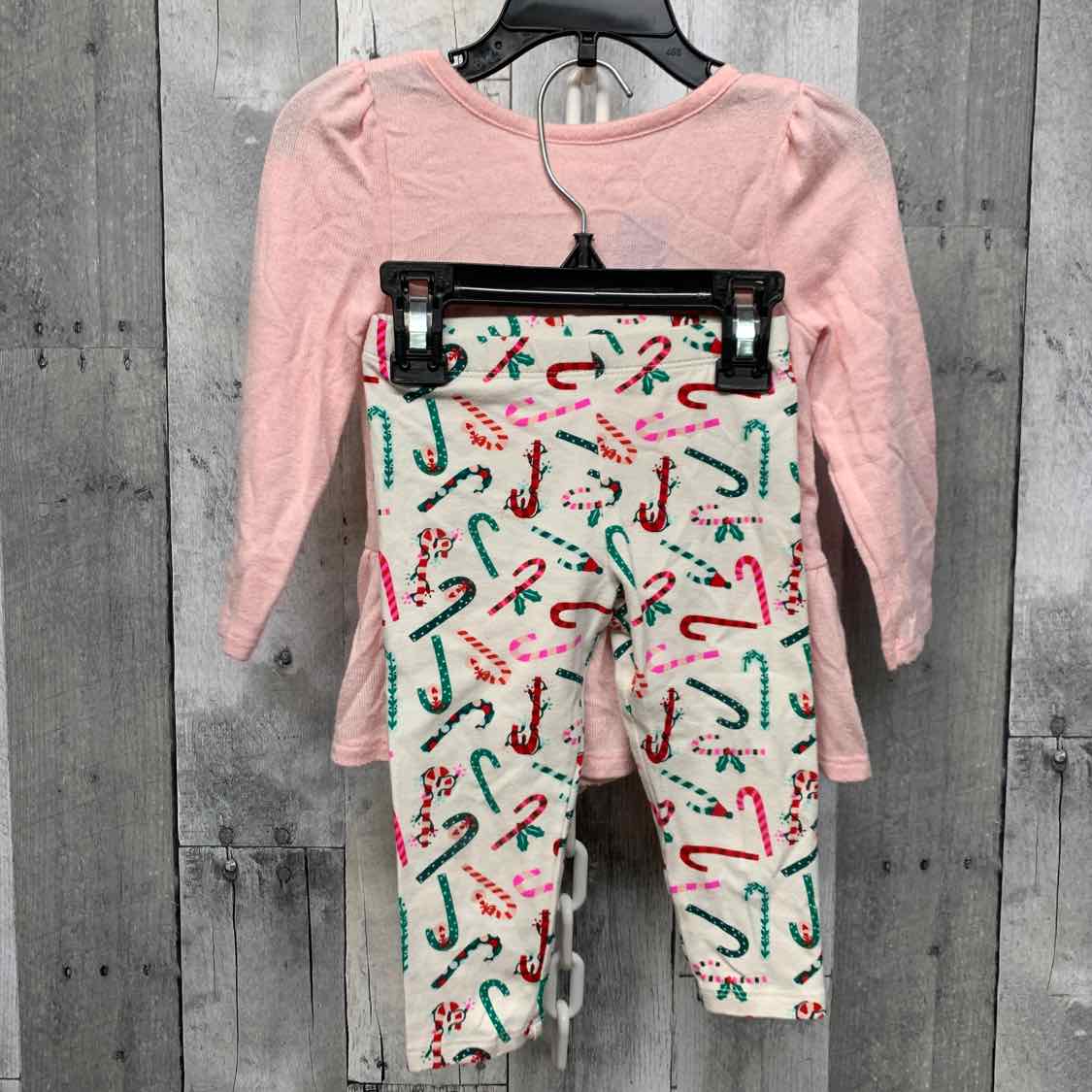 Size 18 Months Pink/White Cat & Jack Shirt/Leggings