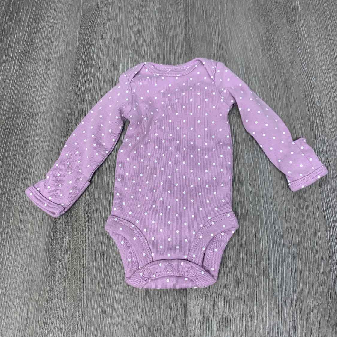 Size Preemie Purple Carter's Bodysuit