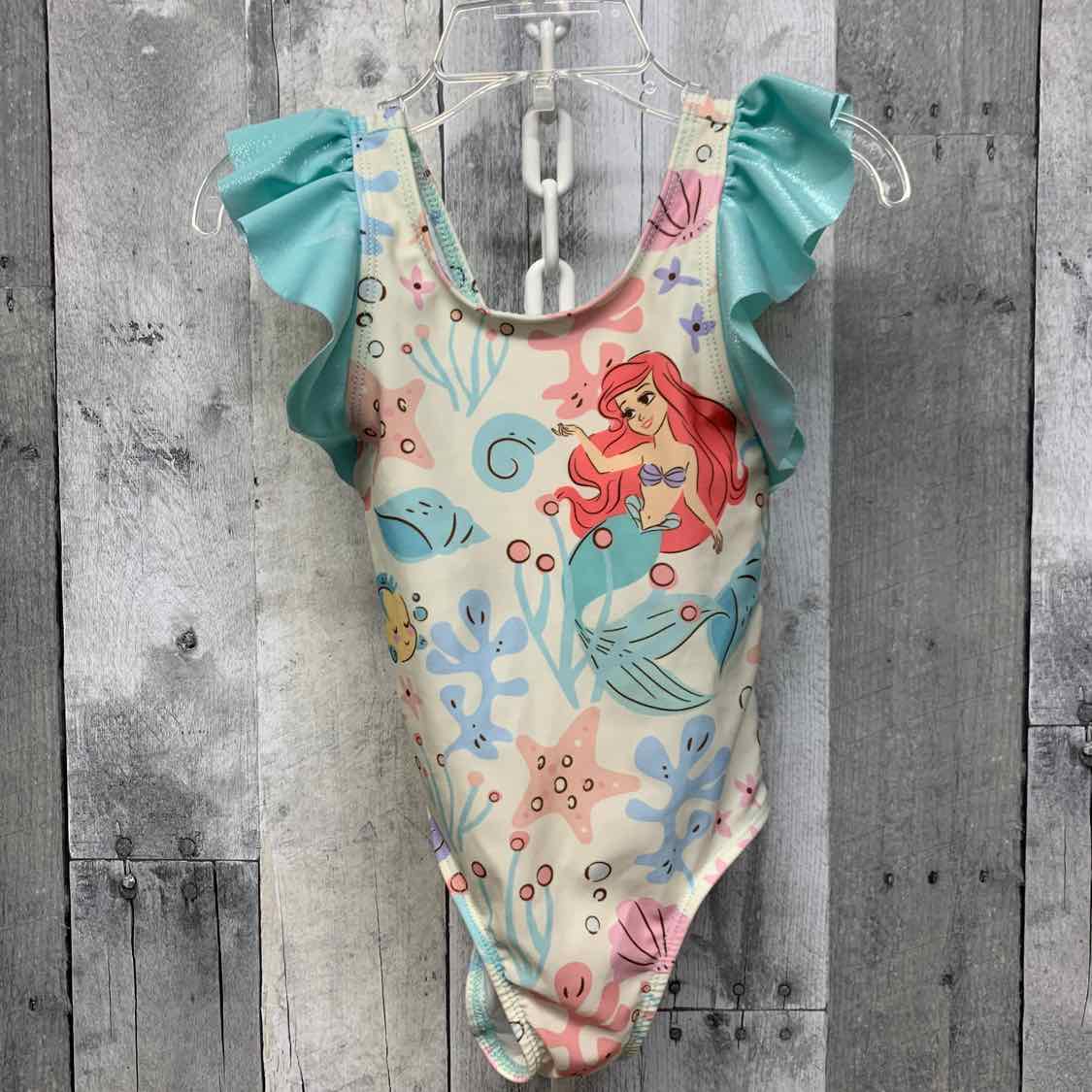 Size 2T Ivory/Blue Disney Swim Suit - 1pc