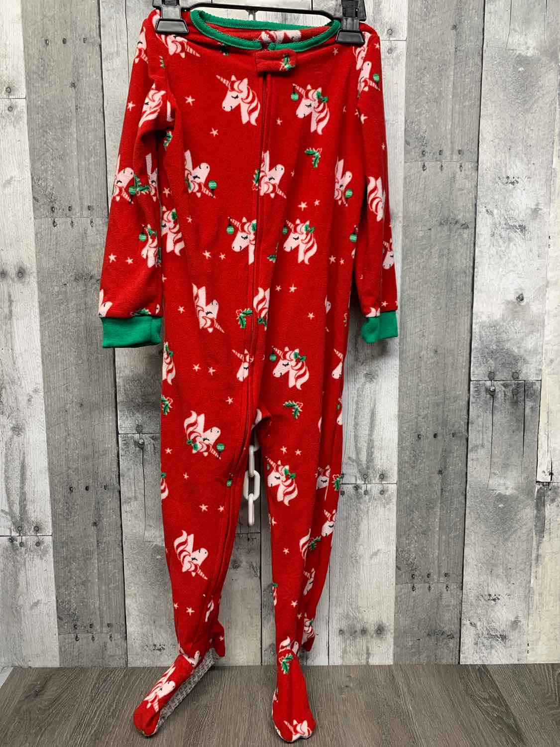 Size 4T Red Print Carter's Footy PJs