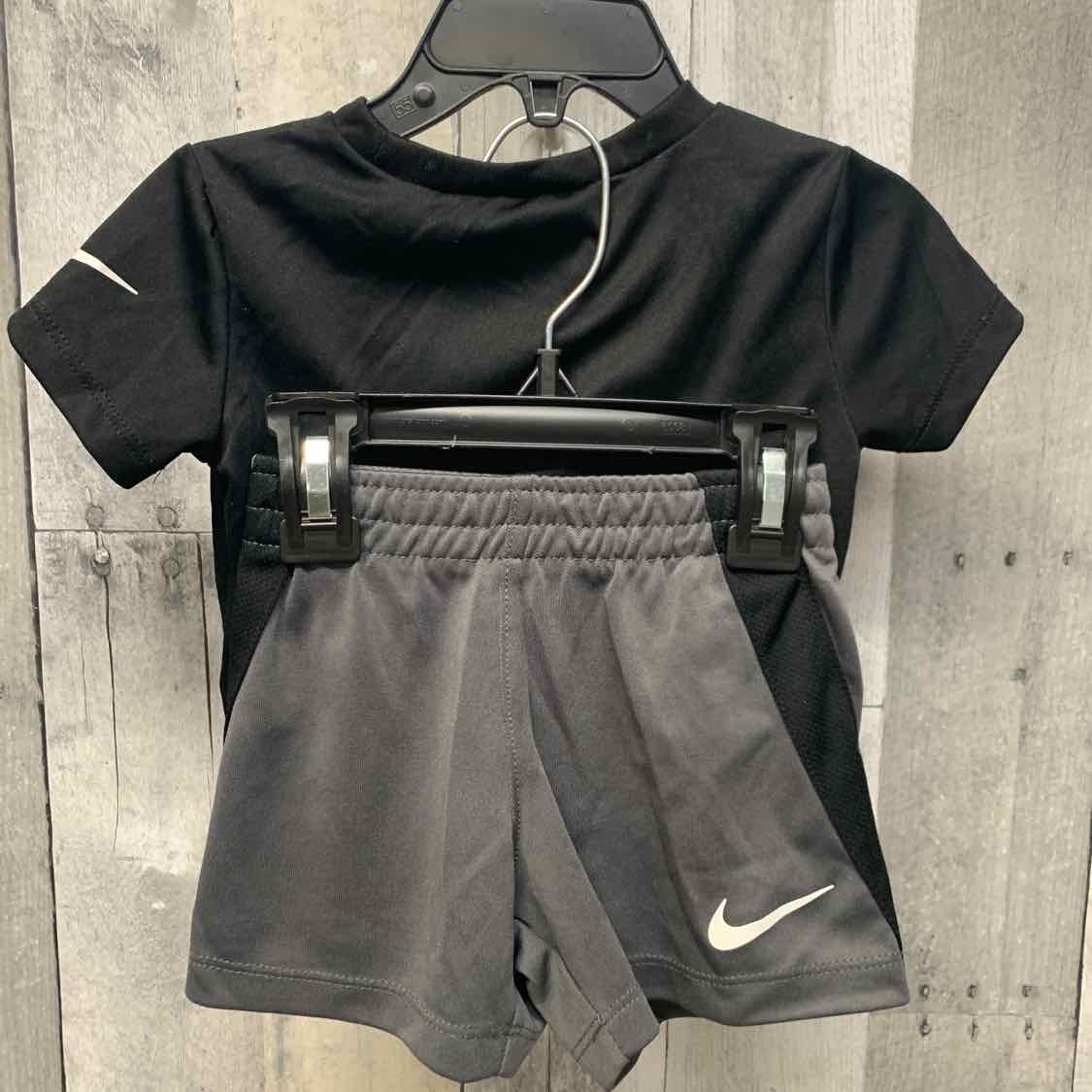 Size 12 Months Black/Gray Sport Brand Shirt/Shorts