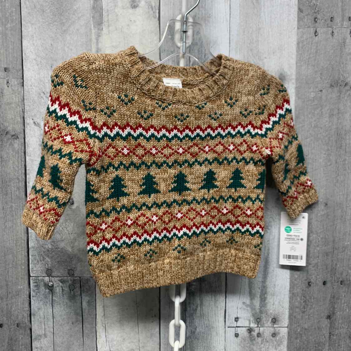 Size 3 Months Brown/Red Carter's Sweater