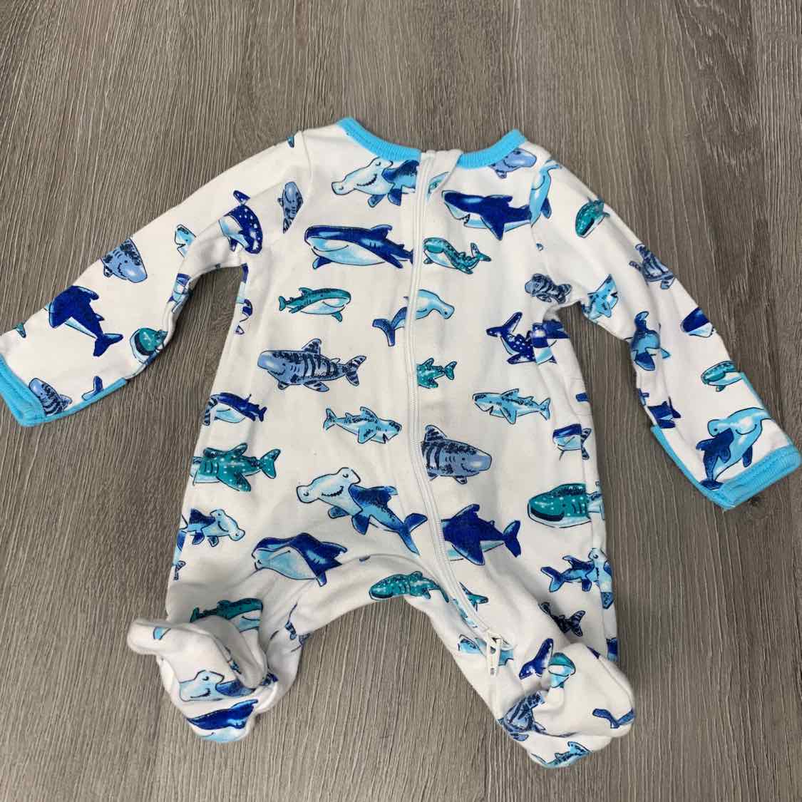 Size Preemie White/Blue Wonder Nation Footy PJs