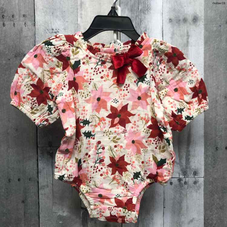 Size 3-6 Months Red/Pink Mud Pie Romper