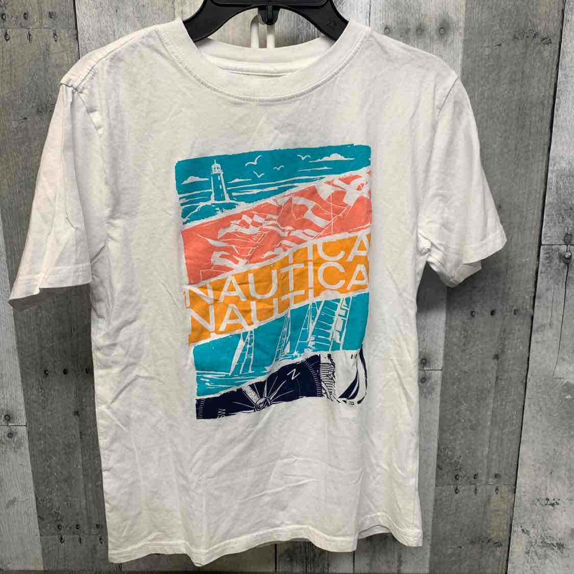 Size Medium White Graphic Nautica T Shirt