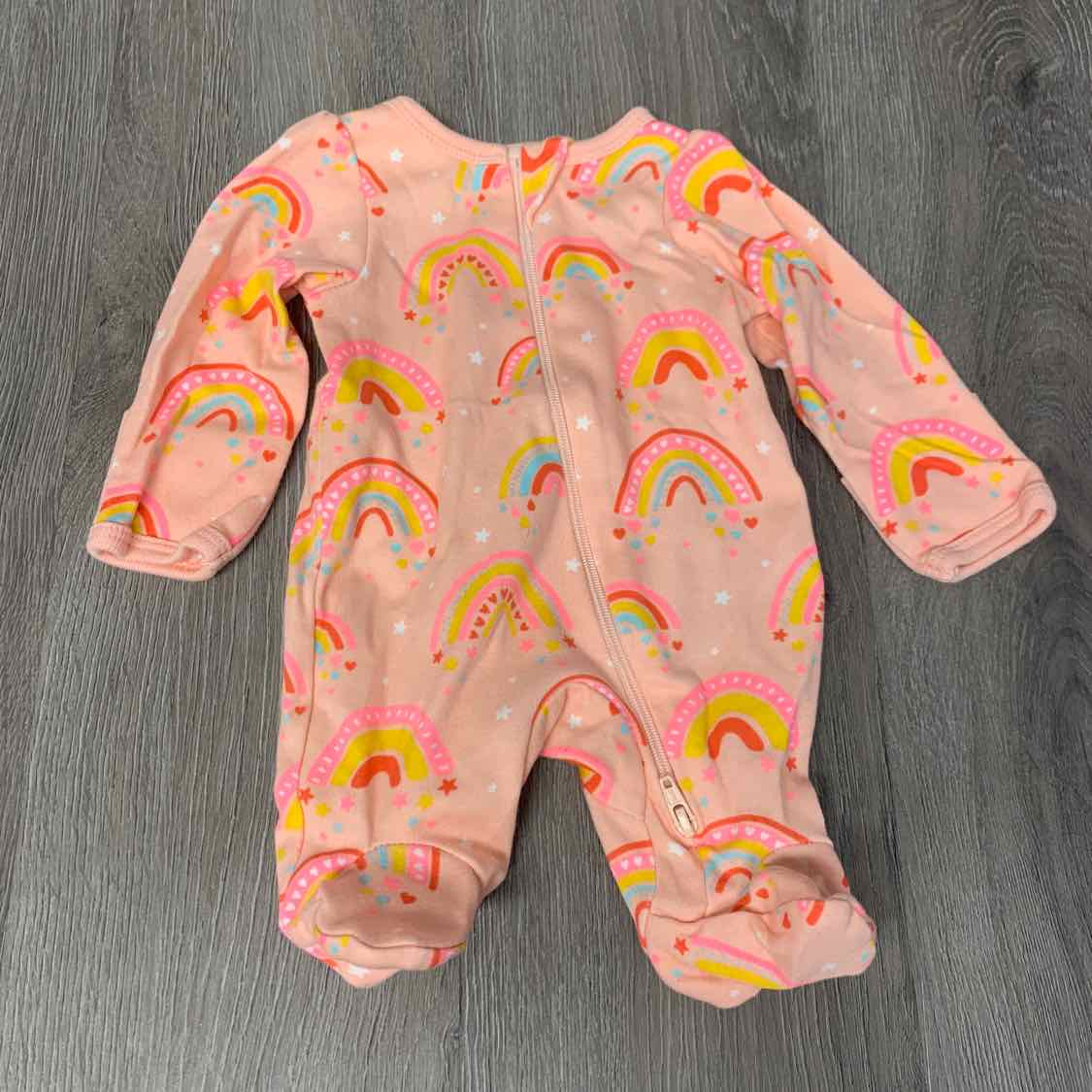 Size Preemie Pink Graphic Wonder Nation Footy PJs