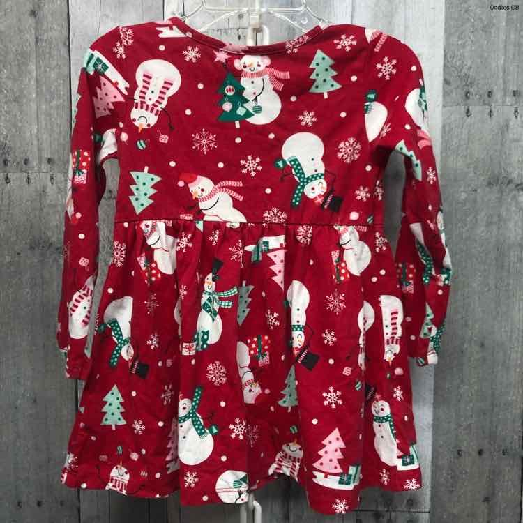 Size 2T Red Print Children's Place LS Dress