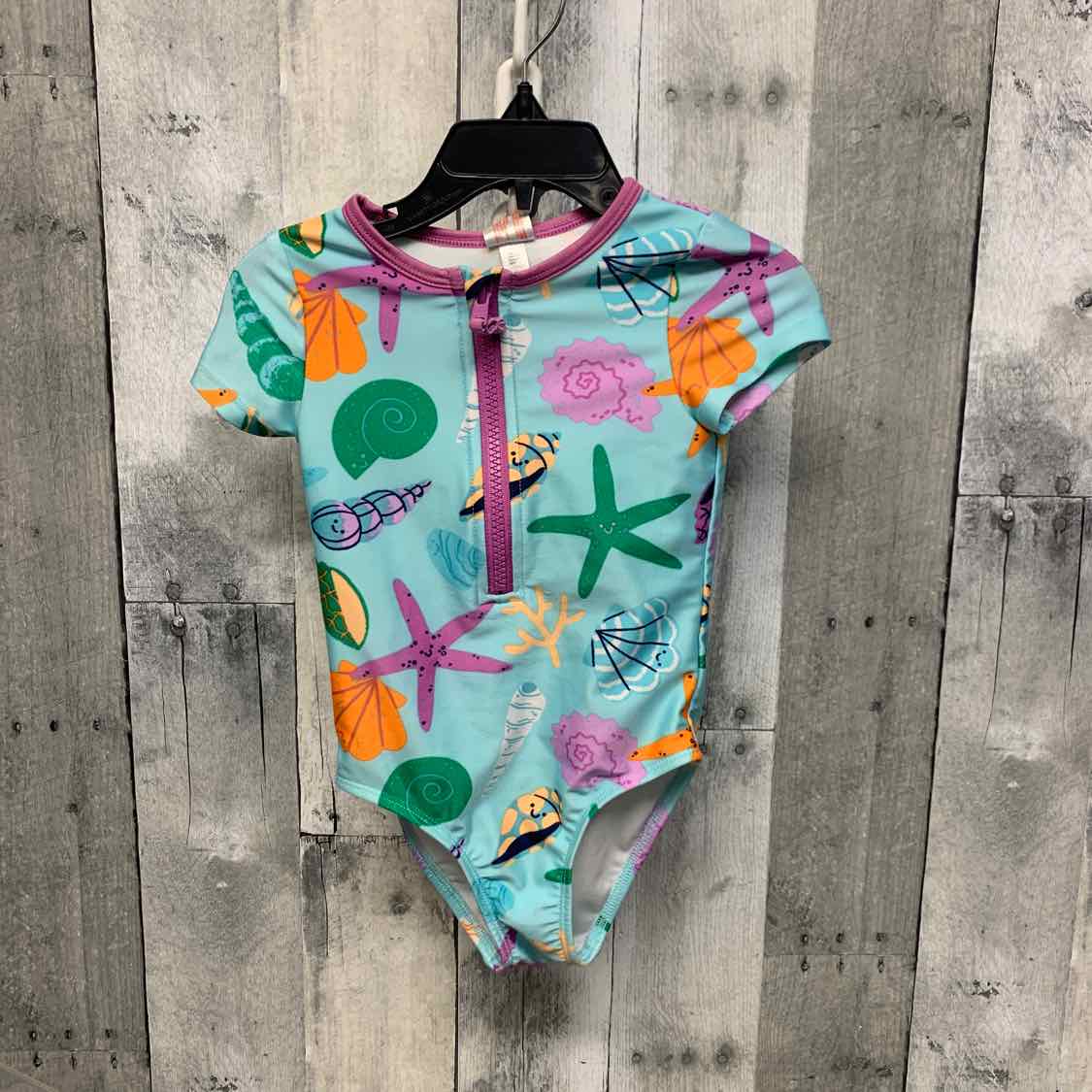 Size 2T Blue Print Cat & Jack Swim Suit - 1pc