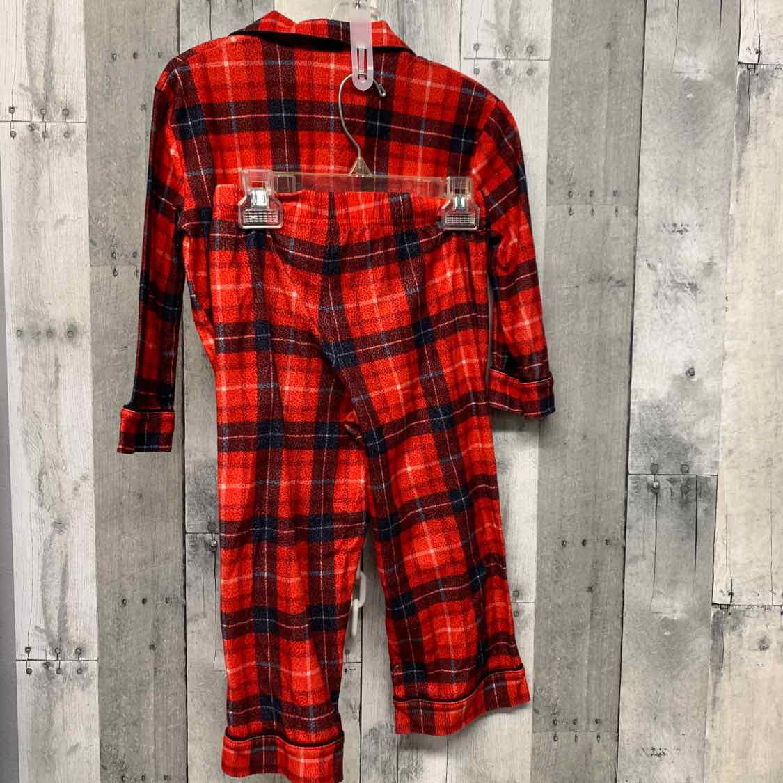 Size 4 Red Plaid Holiday Brands 2pc PJs