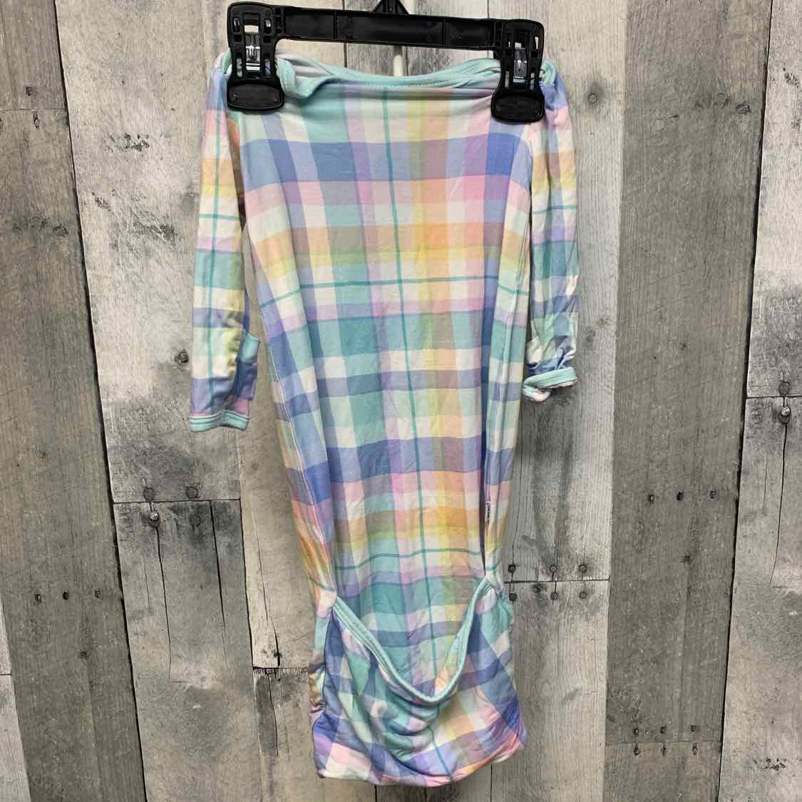 Size Newborn Blue Plaid Little Sleepies Layette