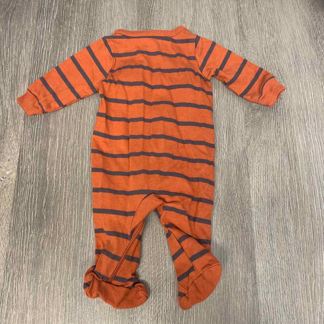 Size Preemie Orange/Gray Gerber Footy PJs