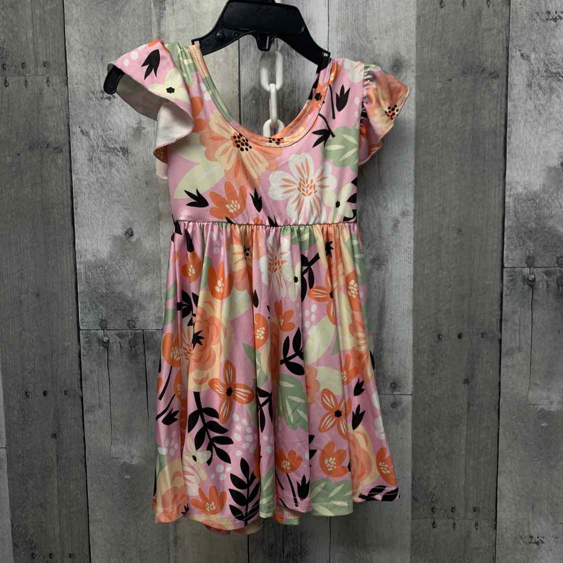 Size 12-24 Months Pink Floral Print Dot Dot Smile Dress - OodlesCB