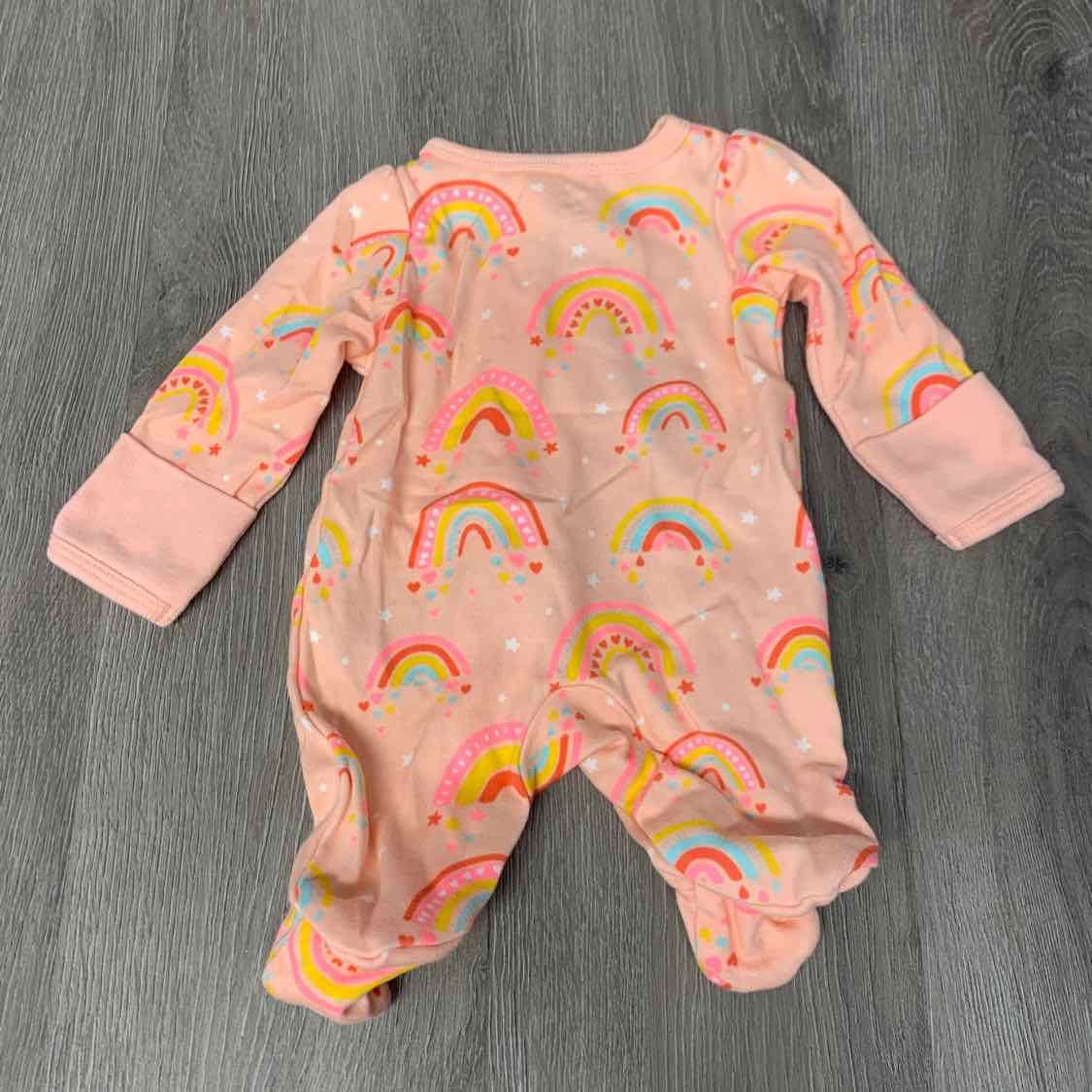 Size Preemie Pink Graphic Wonder Nation Footy PJs