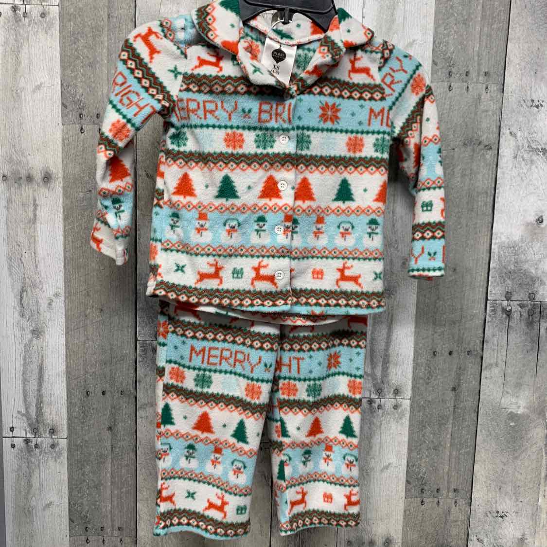 Size 4/5 Blue Print Holiday Brands 2pc PJs