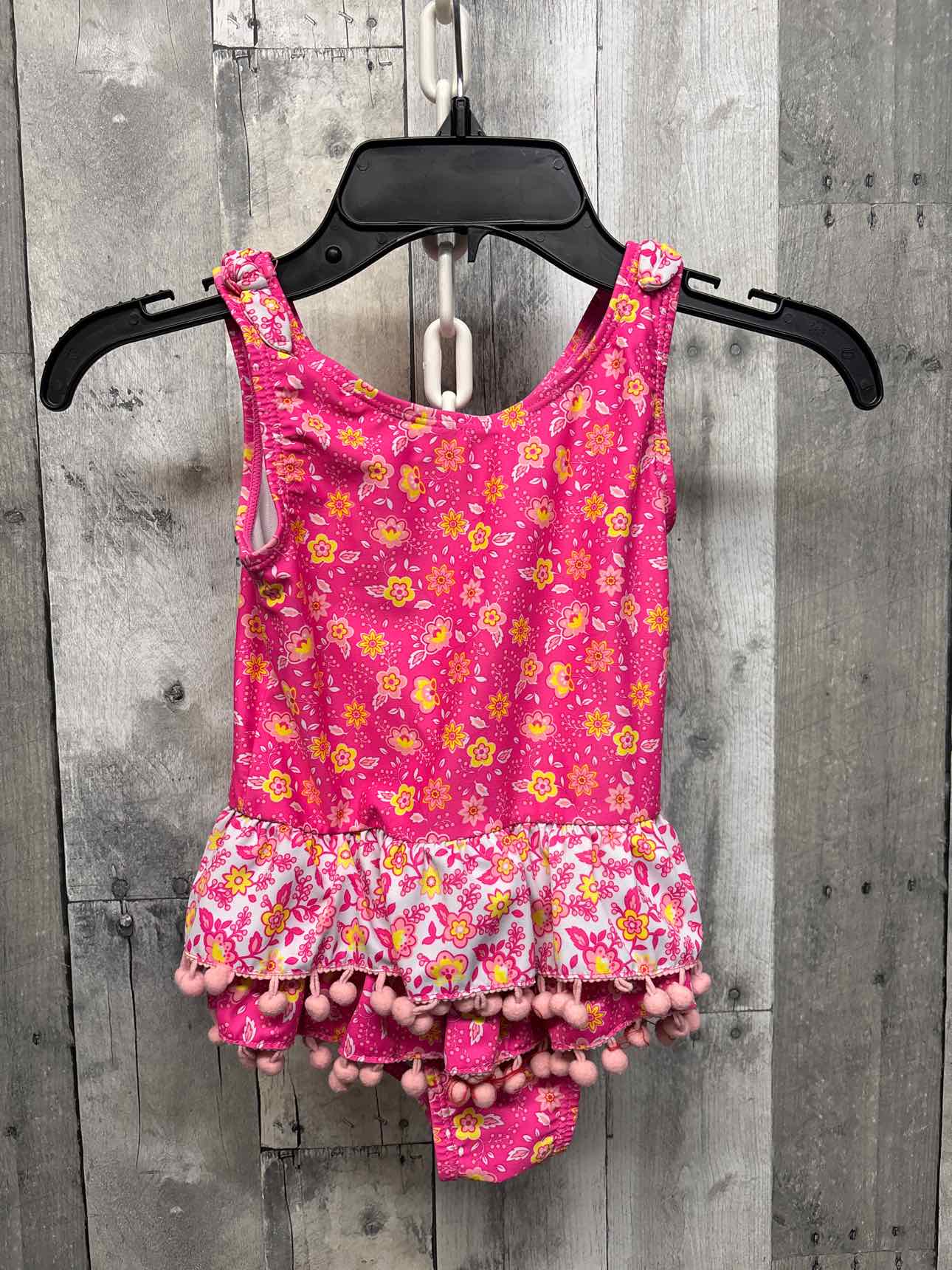 Size 4T Pink/Yellow Nicole Miller Swim Suit - 1pc