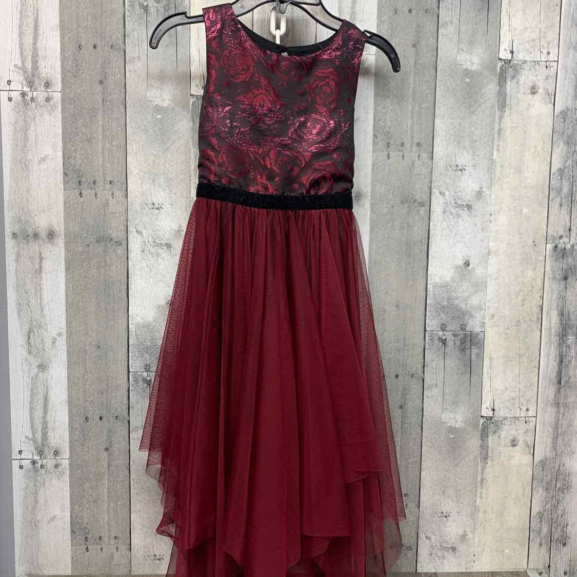 Size 7 Burgundy/Black B Brand Dress - Party