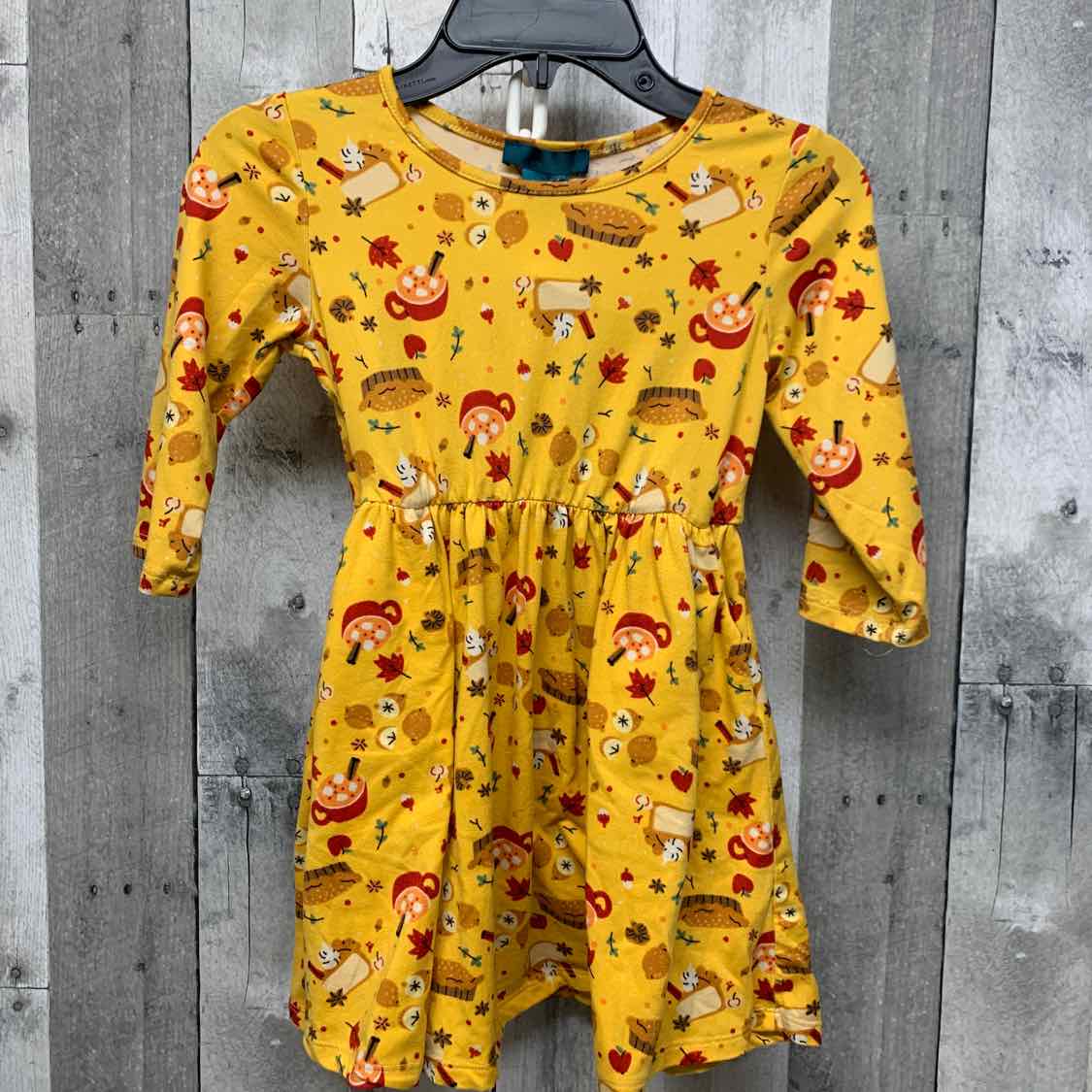 Size 6 Yellow/Red B Brand LS Dress