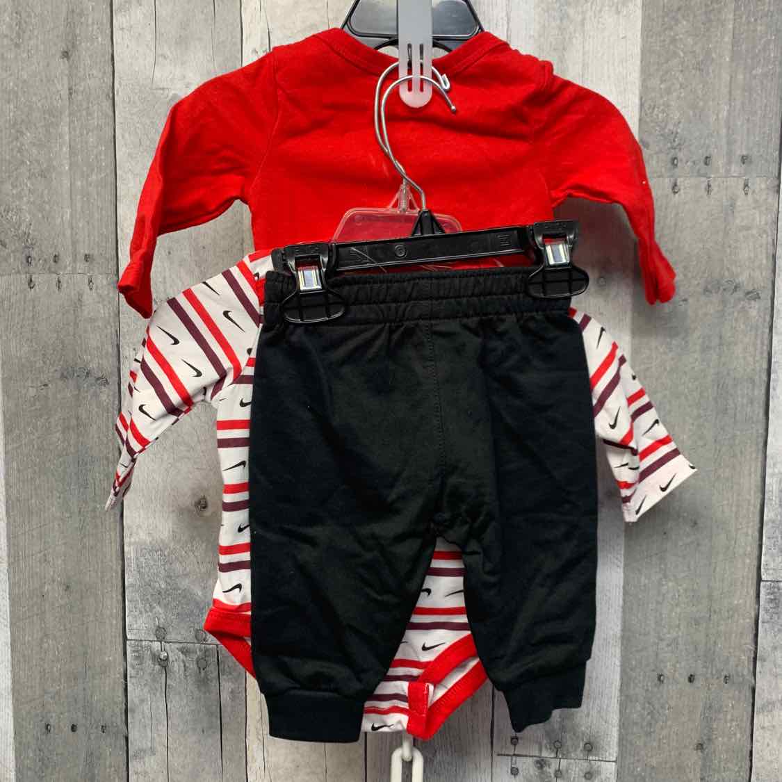Size 3 Months Red/Black Sport Brand Shirt/Pants