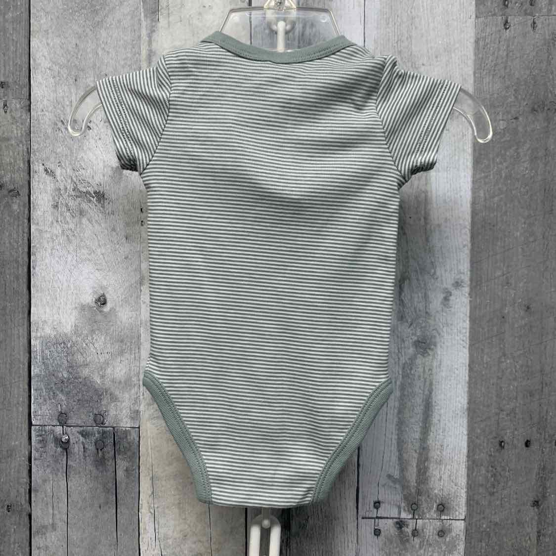 Size 3 Months Green/White Sport Brand Bodysuit