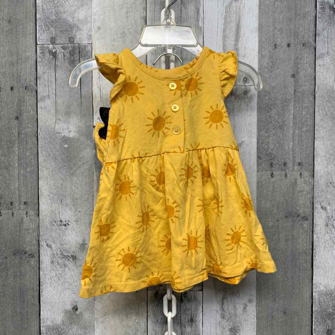 Size 9 Months Yellow Graphic Okie Dokie 2pc Dress