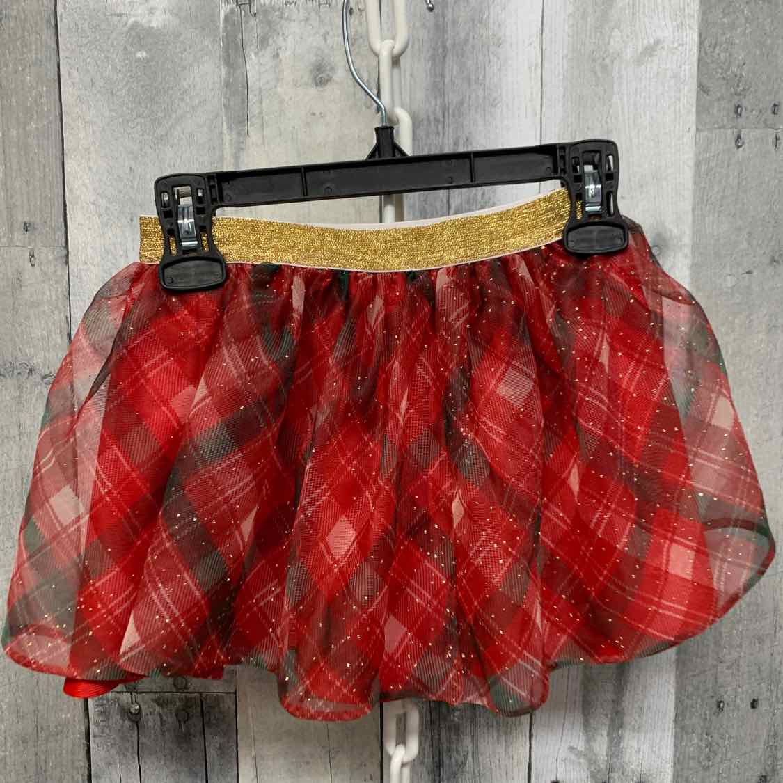 Size 4T Red Plaid Holiday Brands Skirt