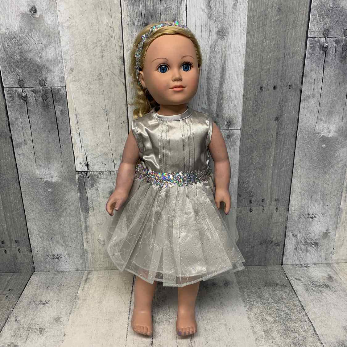 2pc Silver Dress w/ Headband - OodlesCB