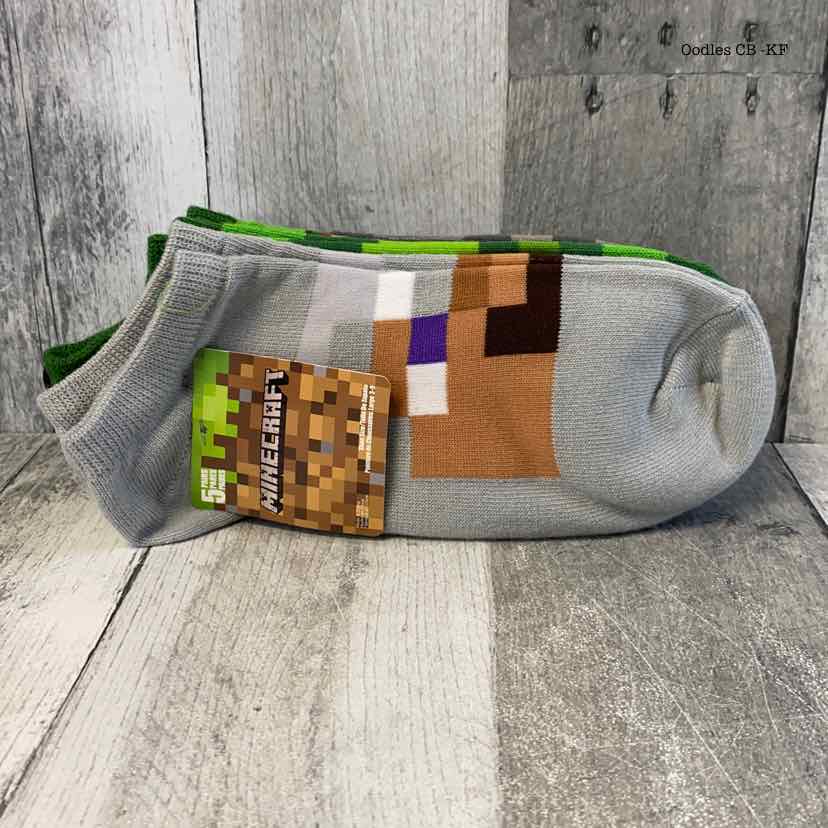 5pk Minecraft Socks - OodlesCB