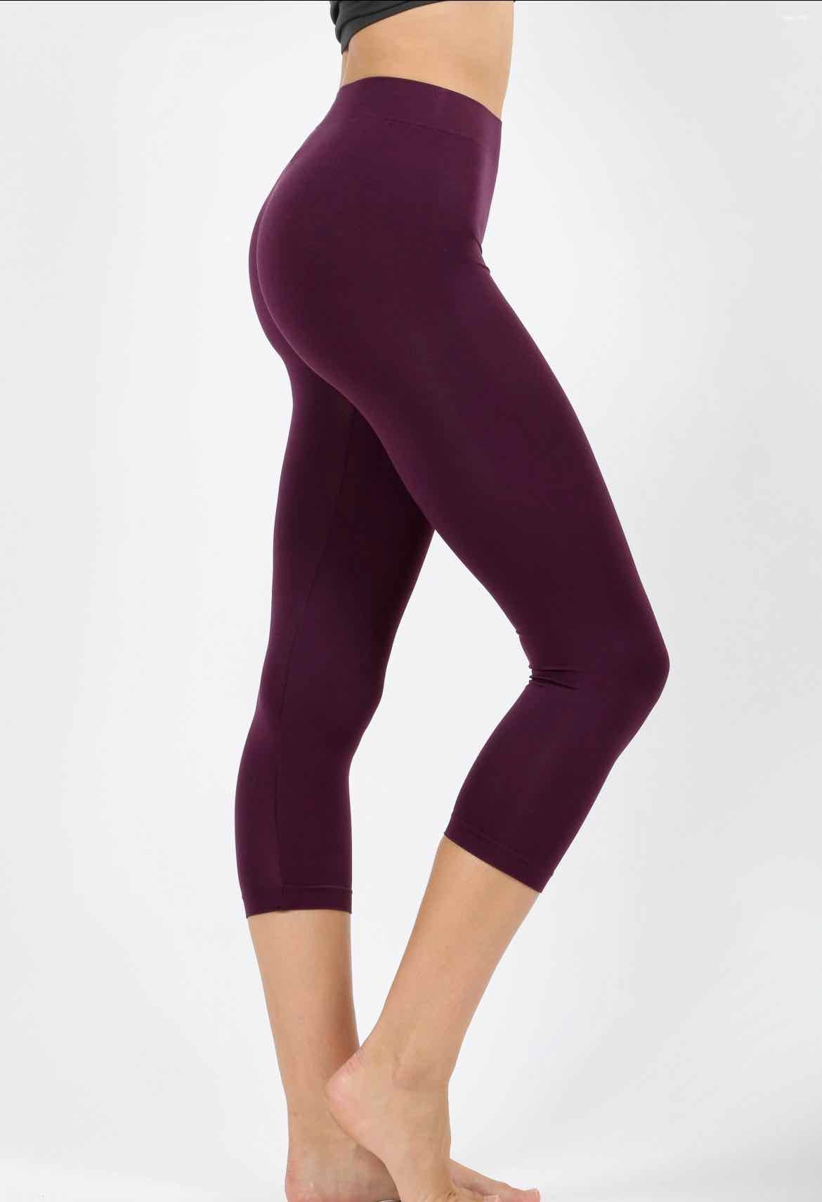 WomenSolid Tights Plus Size (Maroon)