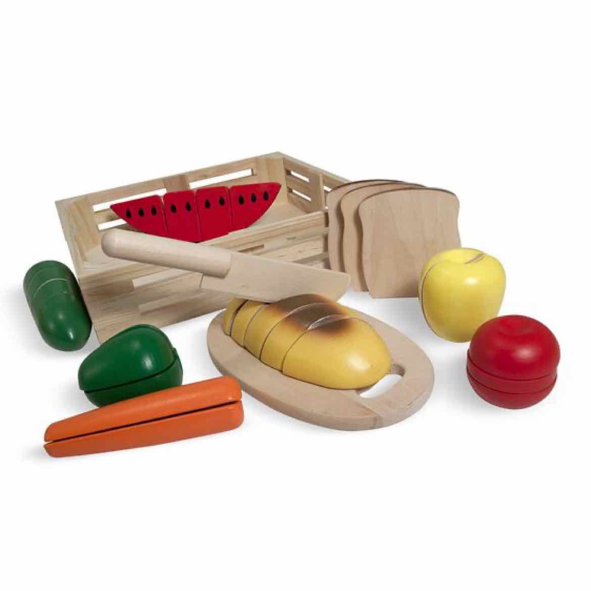 Melissa & Doug Cutting Food - Wooden Play Food - OodlesCB