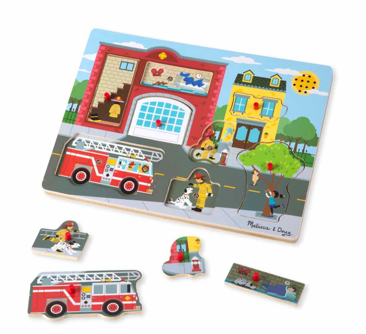 Melissa & Doug Around the Fire Station Sound Puzzle - OodlesCB