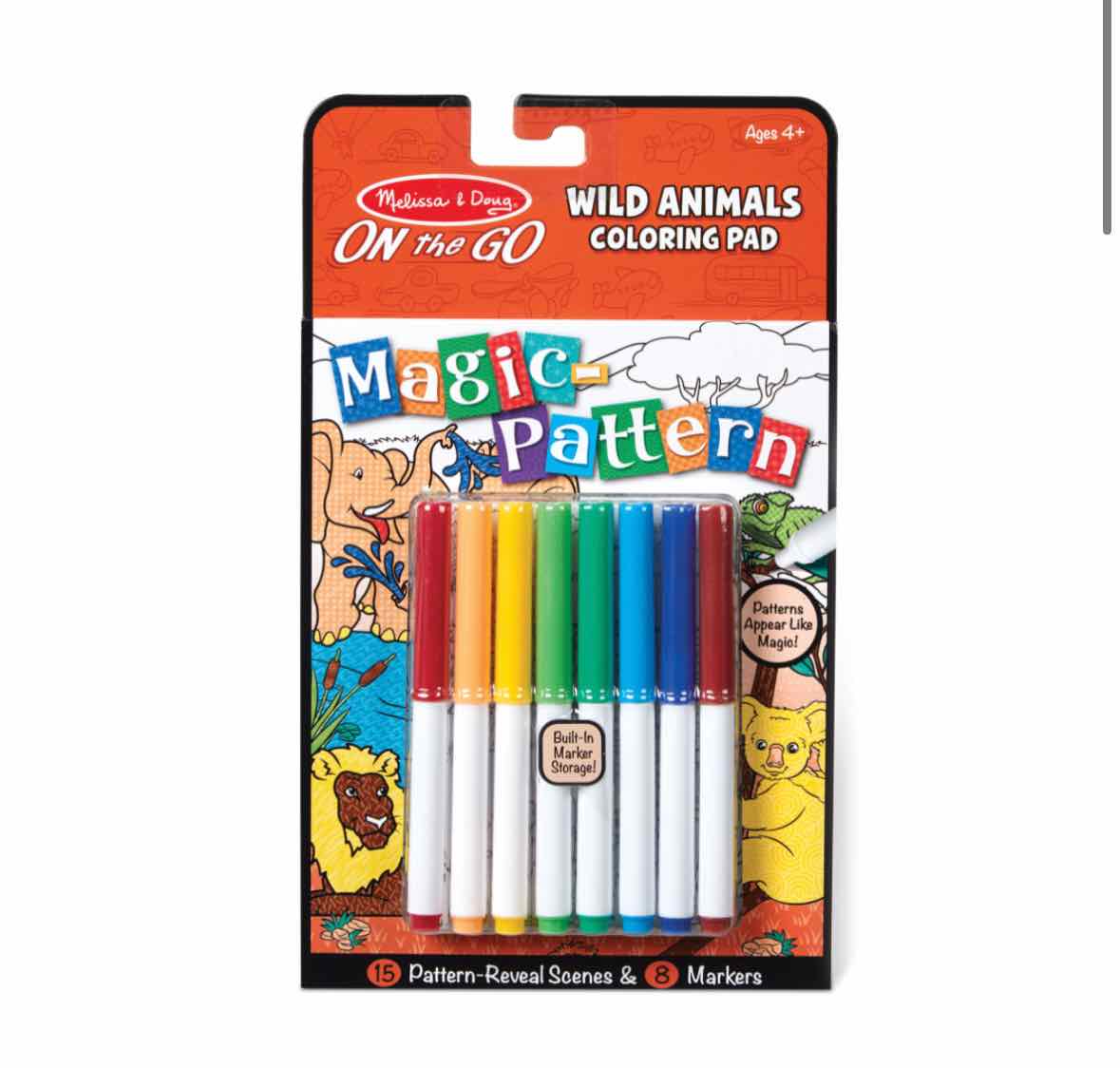 Melissa & Doug Magic Pattern Wild Animal Coloring Pad - OodlesCB