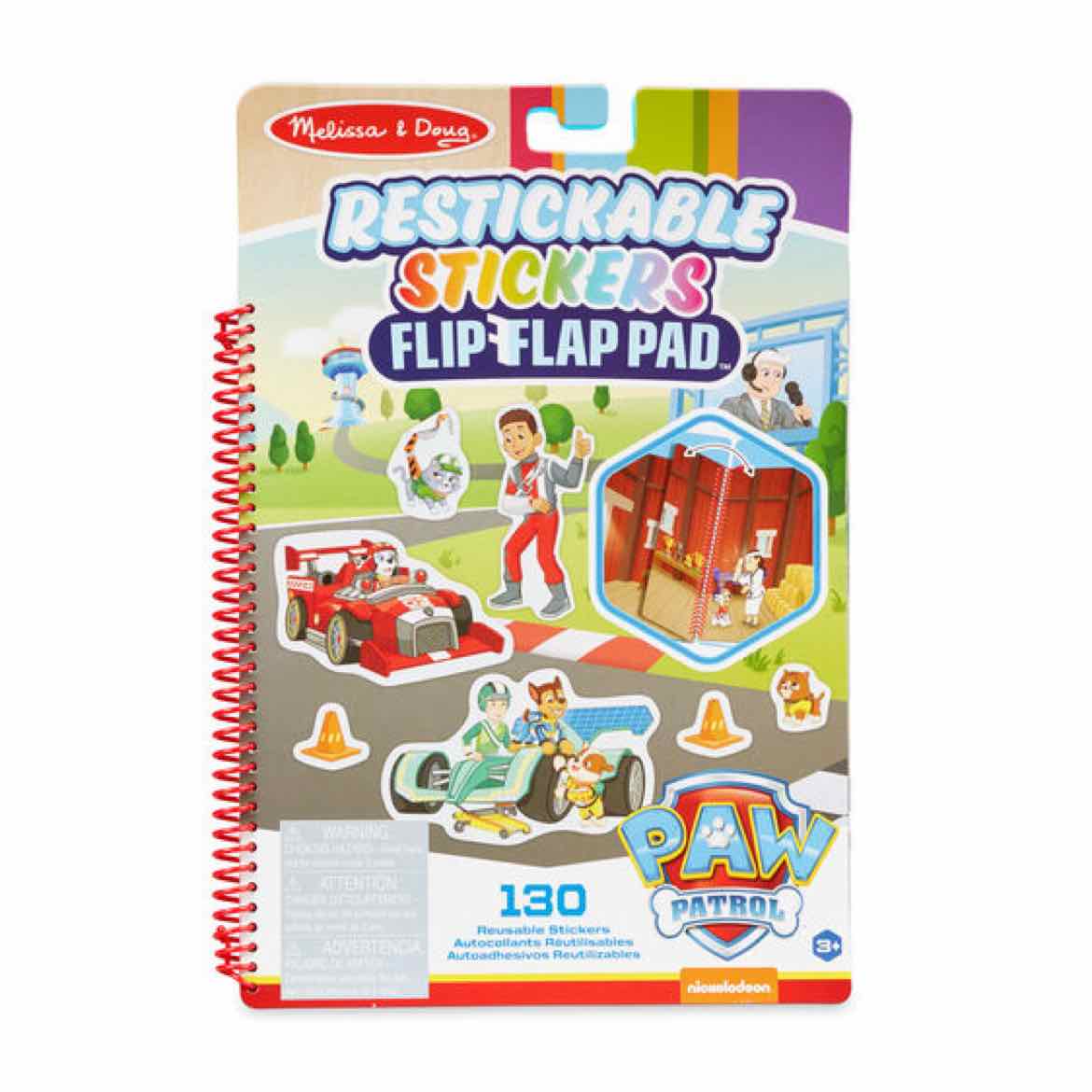 Melissa & Doug Paw Patrol Restickable Stickers Flip-Flap Pad - Classic Missions - OodlesCB