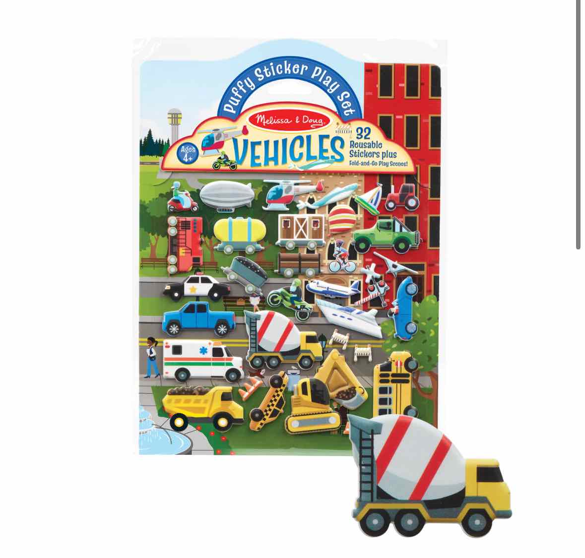 Melissa & Doug Puffy Sticker Play Set- Vehicles - OodlesCB