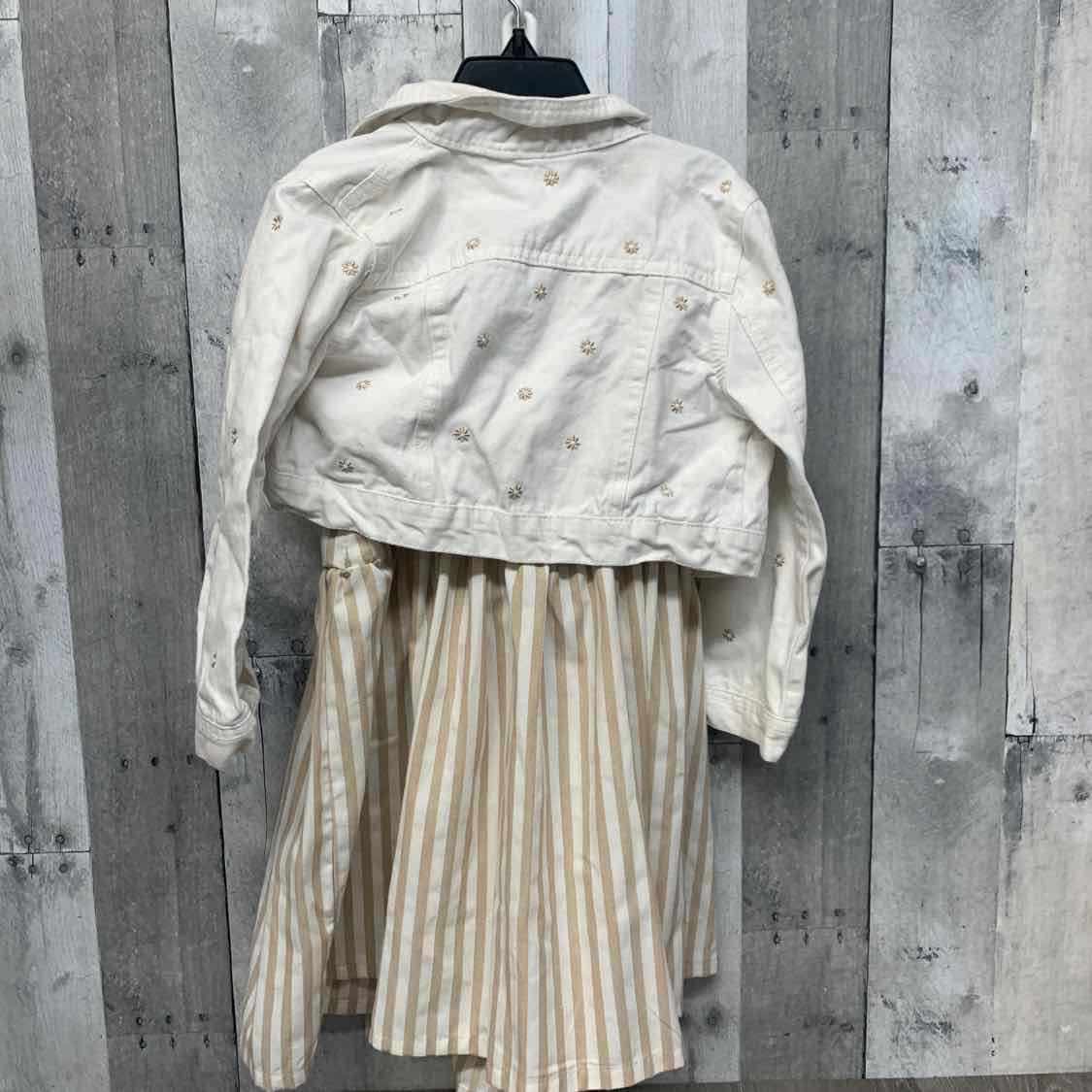 Size 6 White/Tan Nannette 2pc Dress
