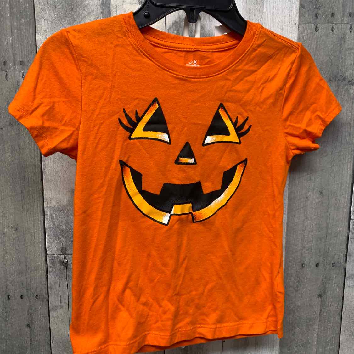 Size 7/8 Orange Graphic Holiday Brands T Shirt